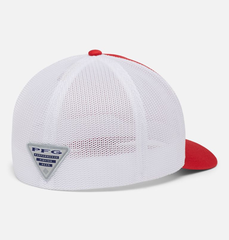 PFG Mesh Stateside Ball Cap, Color: Red Spark, Texas Patch, image 2