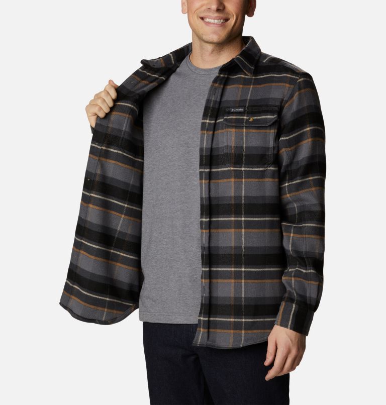 Thumbnail: Men’s Deschutes River Heavyweight Flannel Shirt, Color: City Grey Large Multi Check, image 6