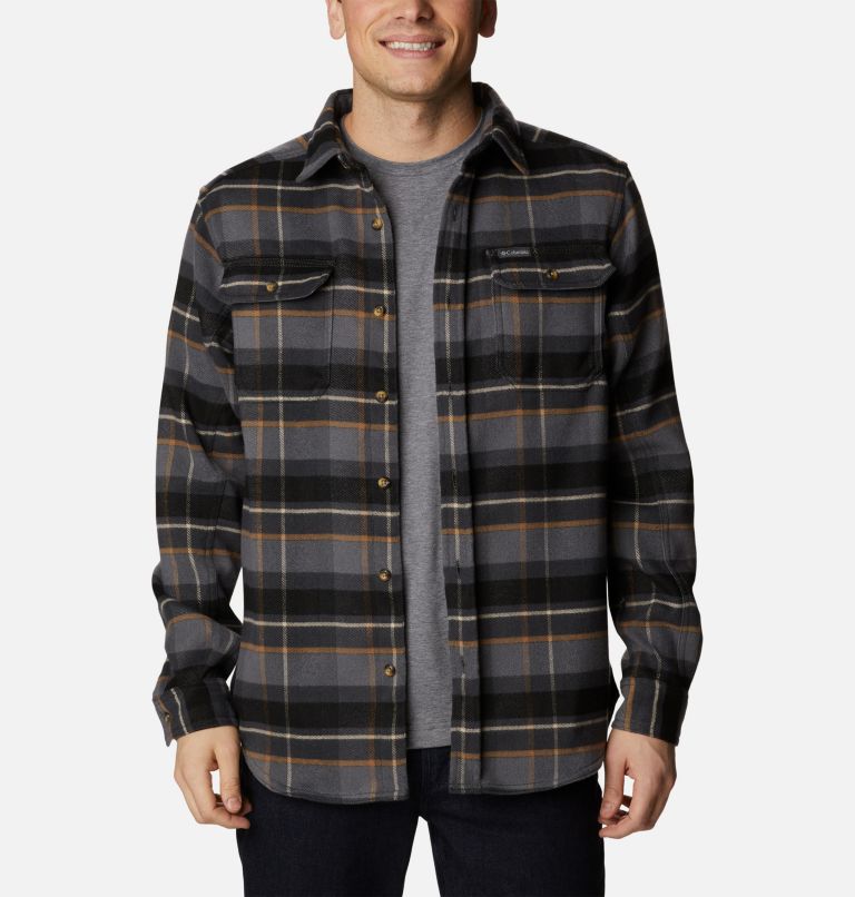 Thumbnail: Men’s Deschutes River Heavyweight Flannel Shirt, Color: City Grey Large Multi Check, image 1