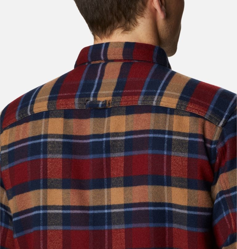 Men’s Deschutes River Heavyweight Flannel Shirt, Color: Collegiate Navy Large Multi Check, image 7