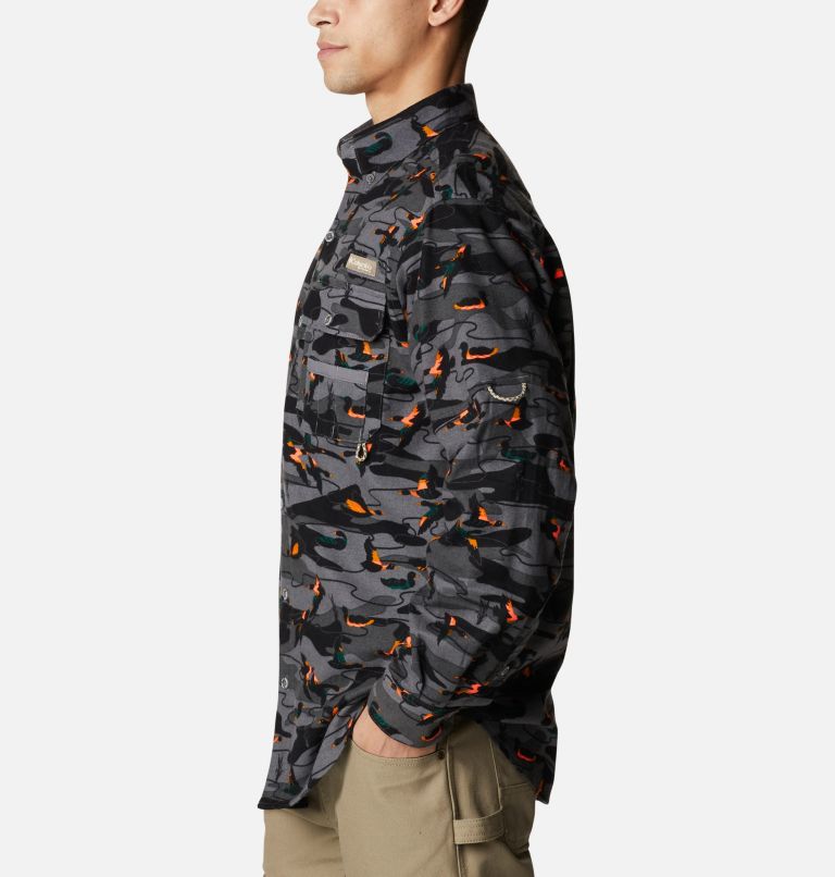 Men’s PHG Sharptail Flannel, Color: Black Duck Range Camo