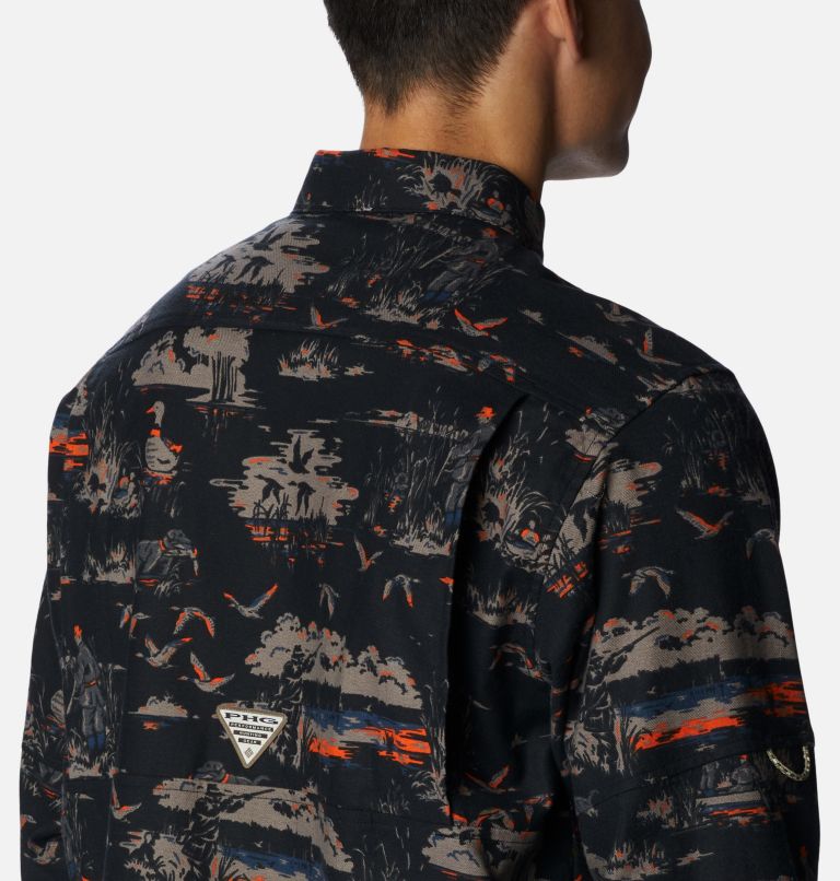 Thumbnail: Men’s PHG Sharptail Flannel, Color: Black Duck Dog Print, image 5