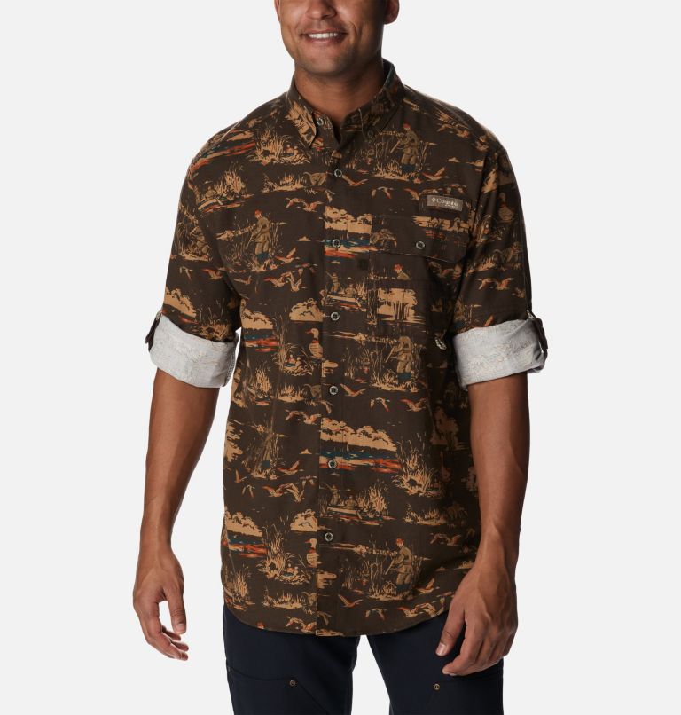 Sharptail Flannel | 232 | L, Color: Cordovan Duck Dog Print, image 6
