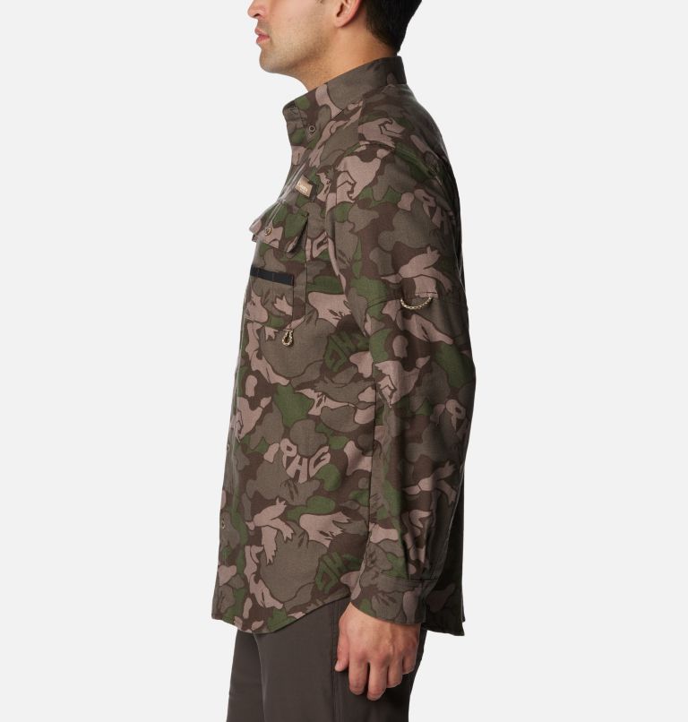 Chemise en flanelle PHG Sharptail Homme, Color: Cordovan Duck Camo Print, image 3