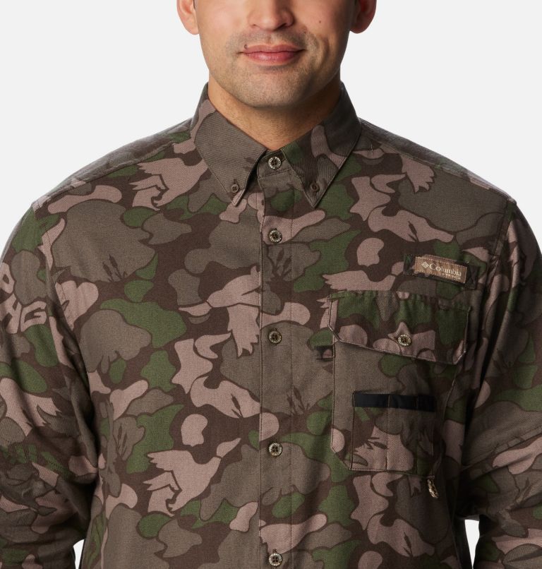 Chemise en flanelle PHG Sharptail Homme, Color: Cordovan Duck Camo Print, image 4