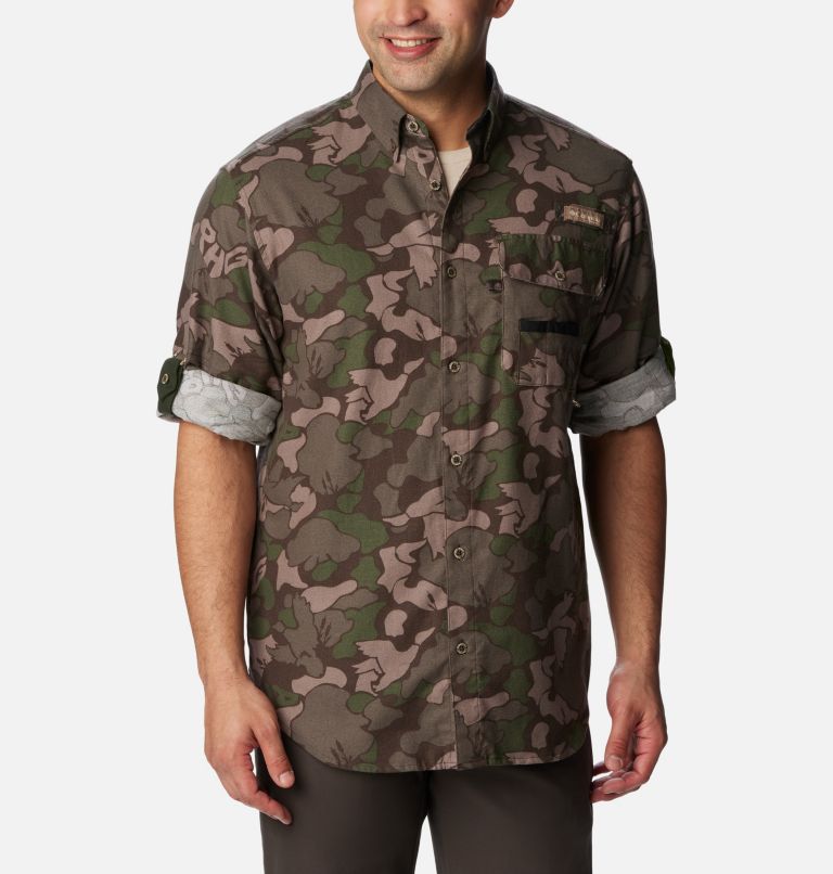 Chemise en flanelle PHG Sharptail Homme, Color: Cordovan Duck Camo Print, image 6