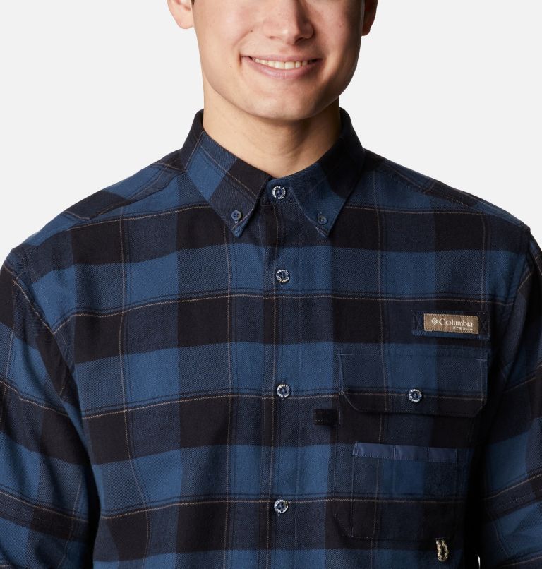 Men’s PHG Sharptail Flannel, Color: Zinc Chunky Plaid, image 4