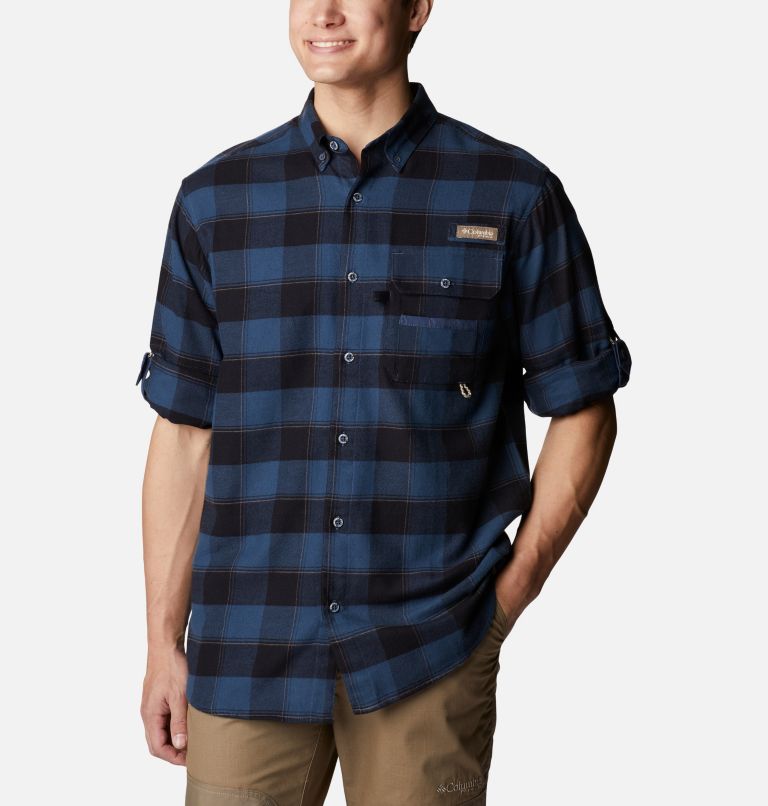 Men’s PHG Sharptail Flannel, Color: Zinc Chunky Plaid, image 6