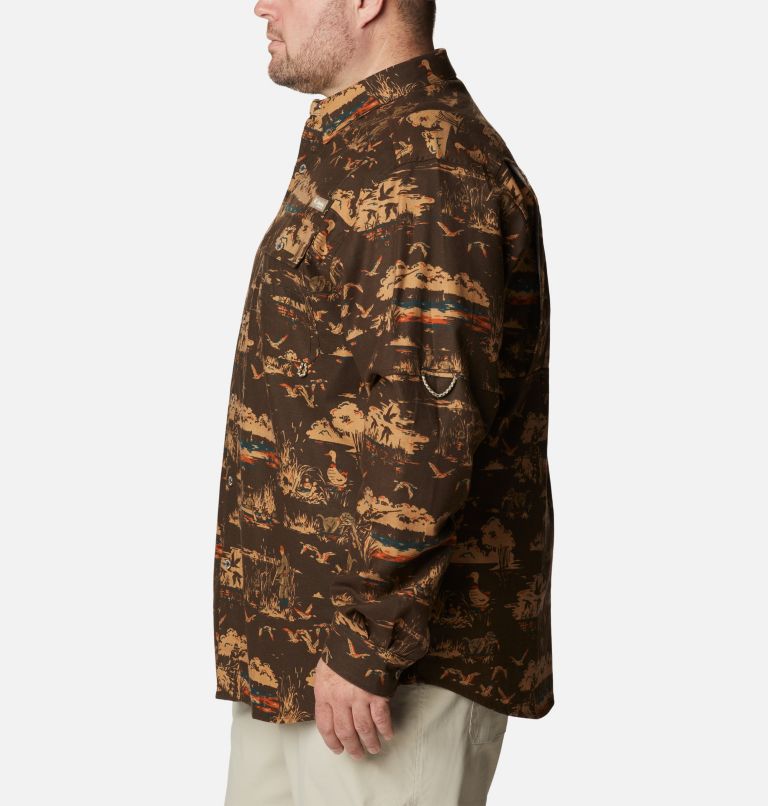 Men’s PHG Sharptail Flannel - Big, Color: Cordovan Duck Dog Print, image 3