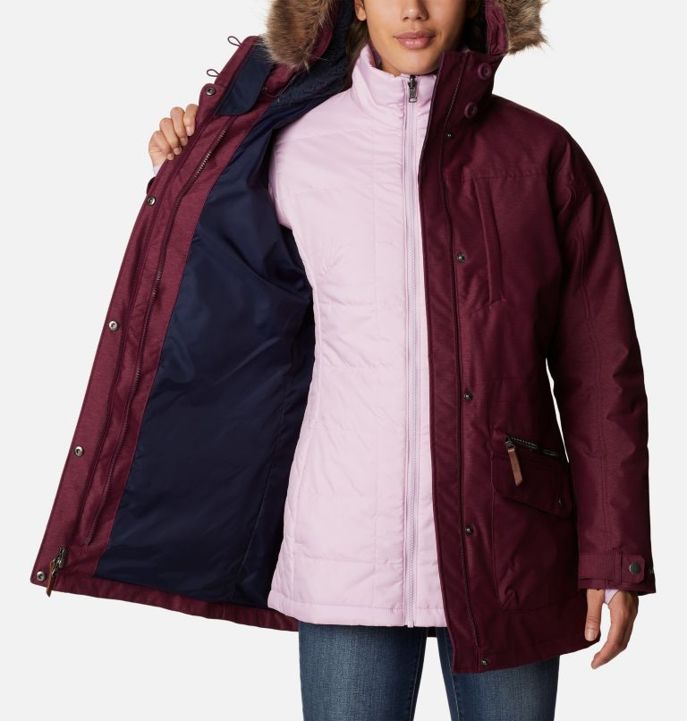 Women's Carson Pass 3-in-1 Waterproof Jacket, Color: Marionberry, image 8