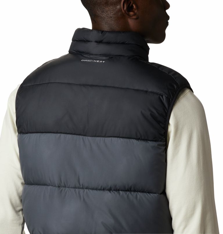 Men’s Pike Lake Puffer Vest, Color: Black, Graphite, image 6