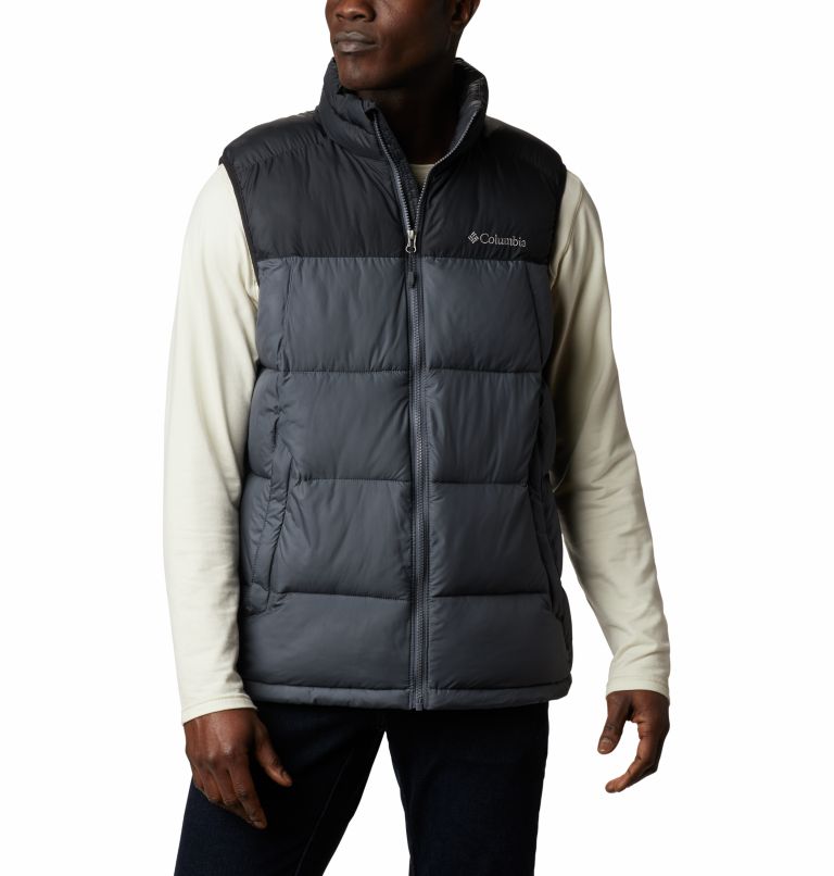 Men’s Pike Lake Puffer Vest, Color: Black, Graphite, image 1