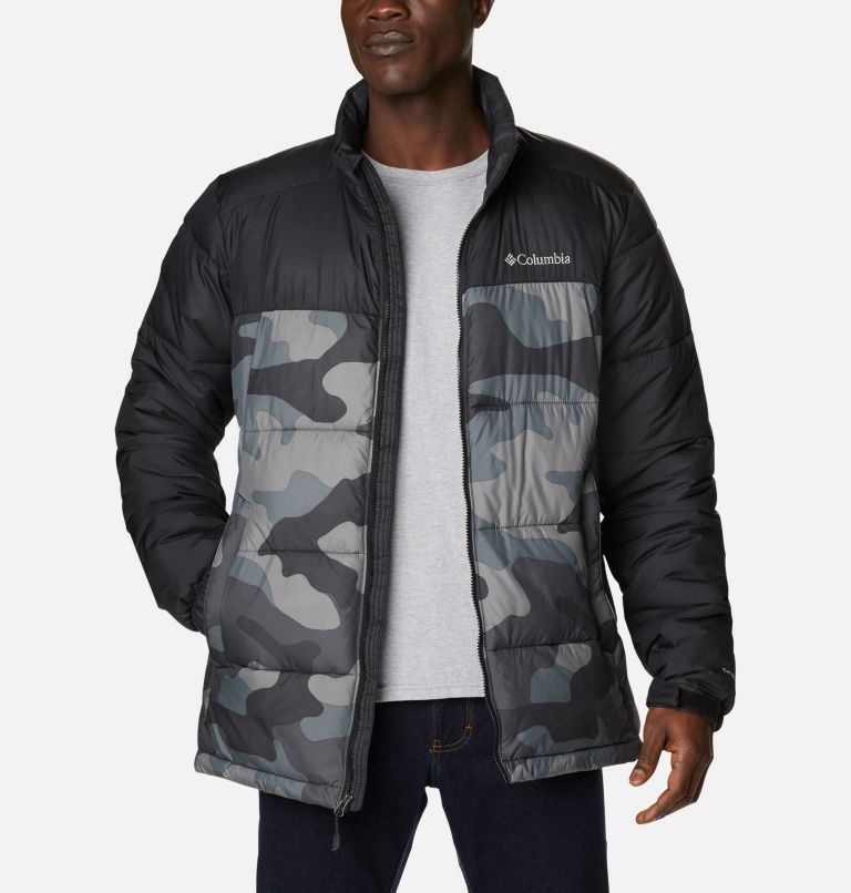 Men's Pike Lake Insulated Jacket, Color: Black Mod Camo Print, Black, image 1