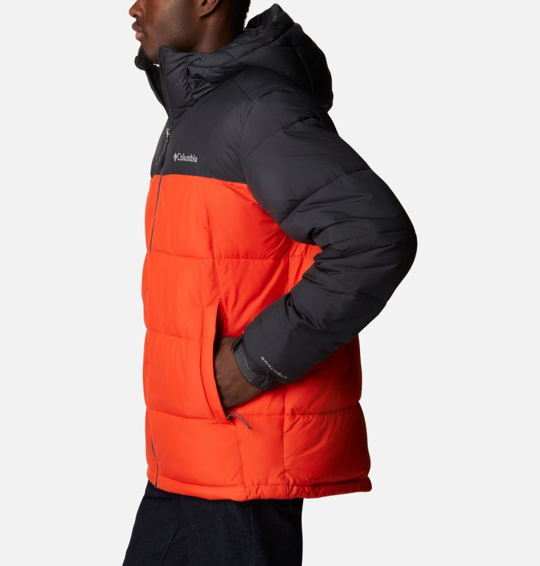 Men's Pike Lake Hooded Jacket, Color: Red Quartz, Shark, image 3