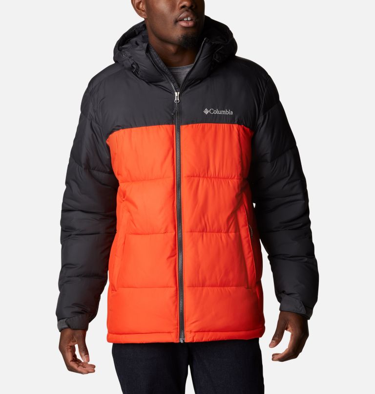 Men's Pike Lake Hooded Jacket, Color: Red Quartz, Shark, image 7