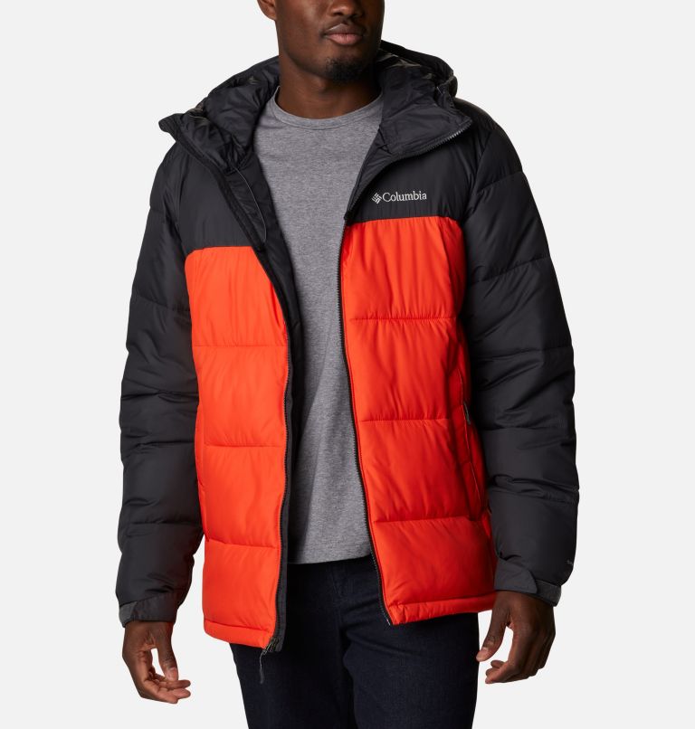 Men's Pike Lake Hooded Jacket, Color: Red Quartz, Shark, image 1