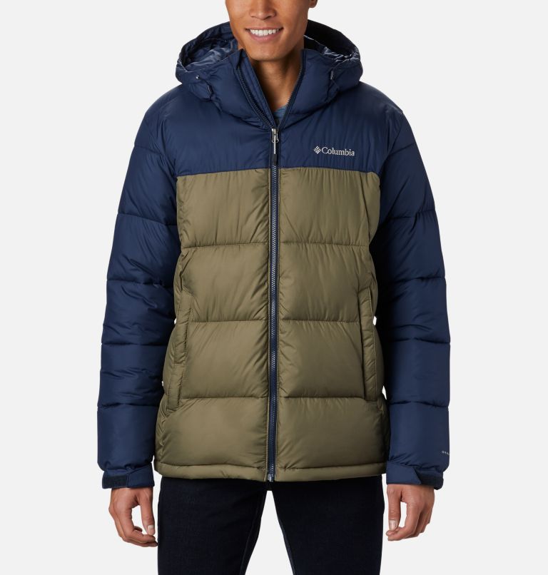 Pike Lake Hooded Jacket | 397 | S, Color: Stone Green, Collegiate Navy, image 1