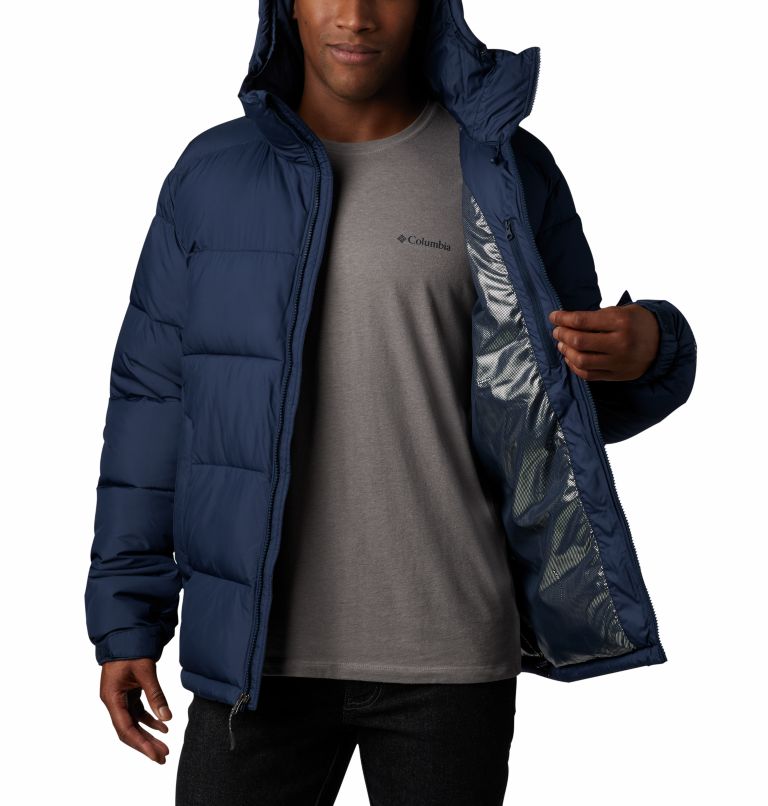 Men's Pike Lake Hooded Down Jacket, Color: Collegiate Navy, image 4