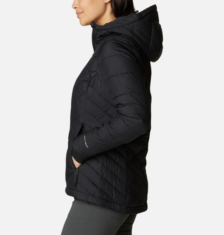 Women's Heavenly Hooded Synthetic Down Jacket, Color: Black, image 3
