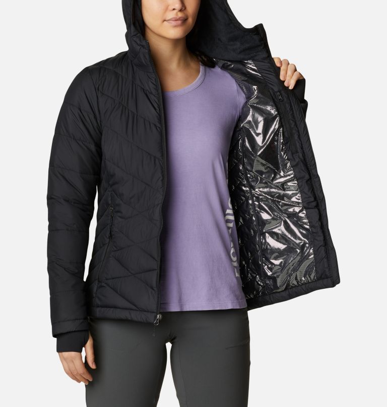 Thumbnail: Women's Heavenly Hooded Synthetic Down Jacket, Color: Black, image 5