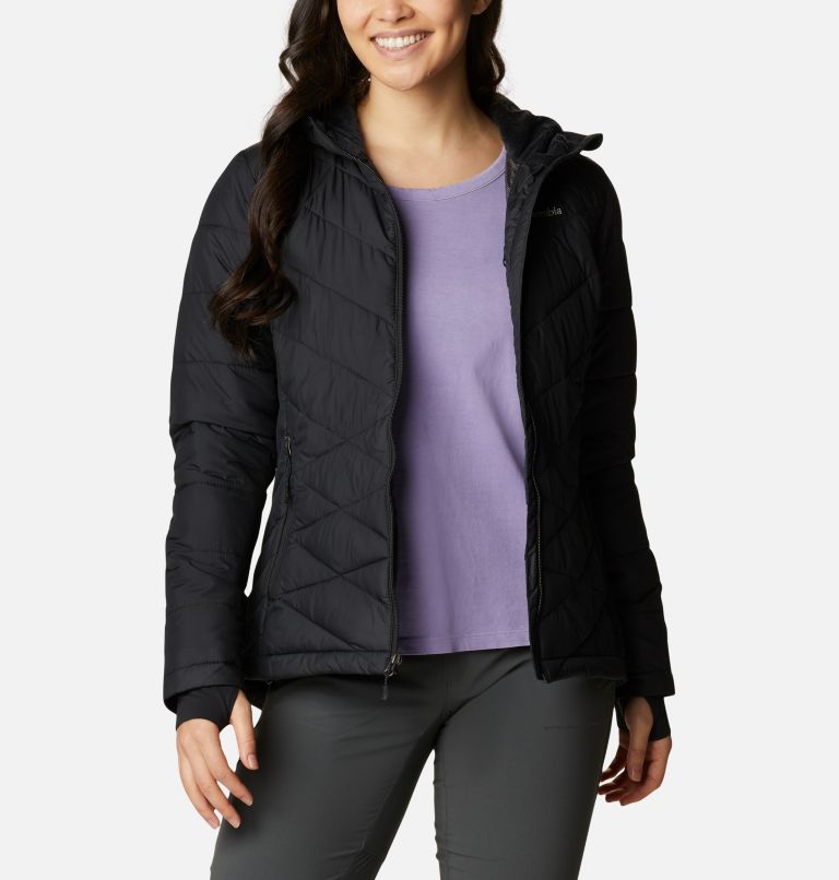 Thumbnail: Women's Heavenly Hooded Synthetic Down Jacket, Color: Black, image 7