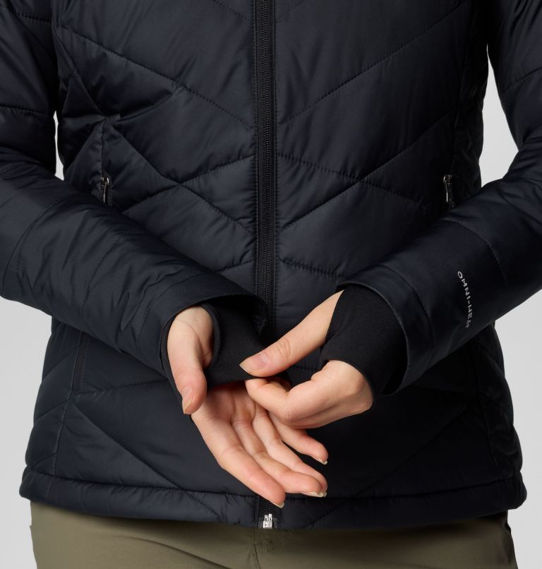 Columbia heavenly hooded jacket black best sale