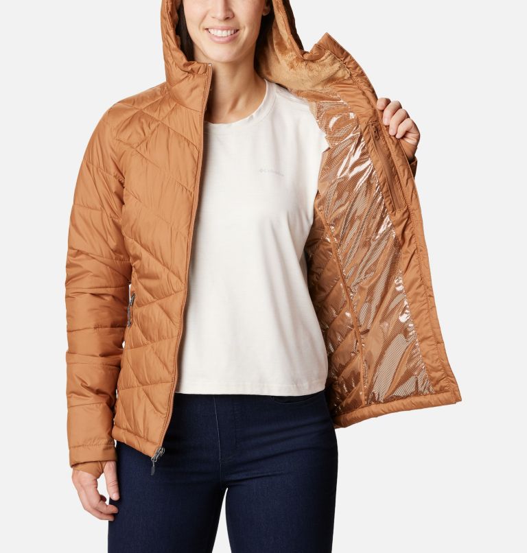 Thumbnail: Women's Heavenly Hooded Jacket, Color: Camel Brown, image 5