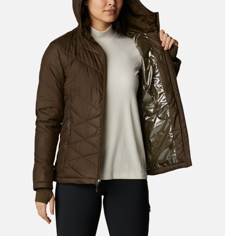 Thumbnail: Women's Heavenly Hooded Jacket, Color: Olive Green, image 5