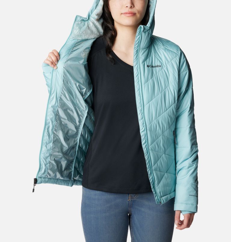 Women's hooded down jacket Columbia Heavenly (Black) - Alpinstore