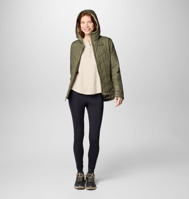 Women's Heavenly Hooded Jacket, Color: Stone Green, image 3
