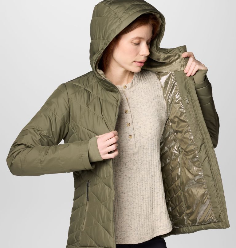 Women's Heavenly Hooded Jacket, Color: Stone Green, image 6