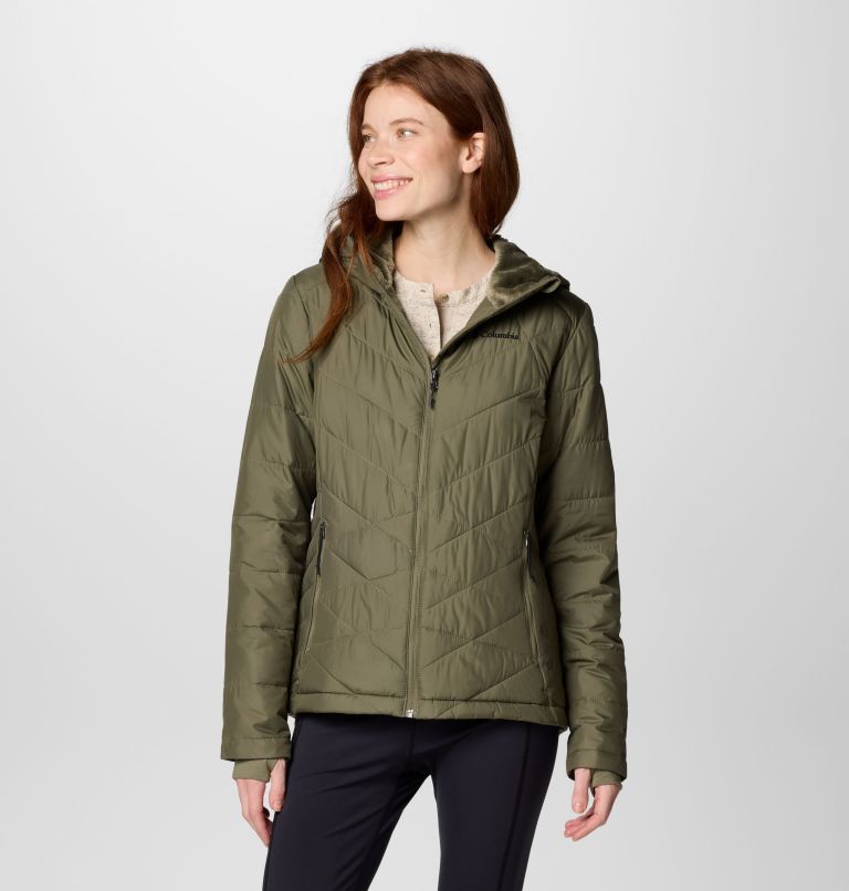 Women's Heavenly Hooded Jacket, Color: Stone Green, image 1
