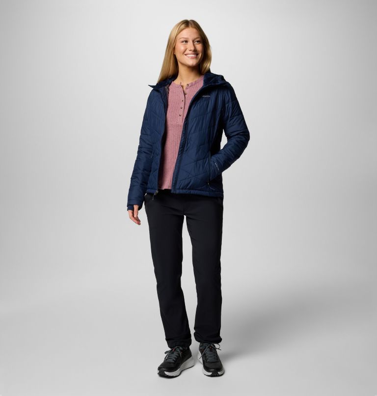 Women's Heavenly Hooded Insulated Jacket, Color: Collegiate Navy, image 9
