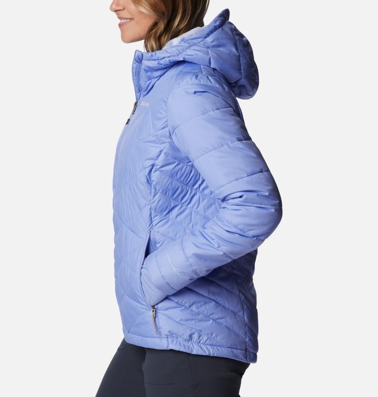 Women's Heavenly Hooded Synthetic Down Jacket, Color: Serenity, image 3