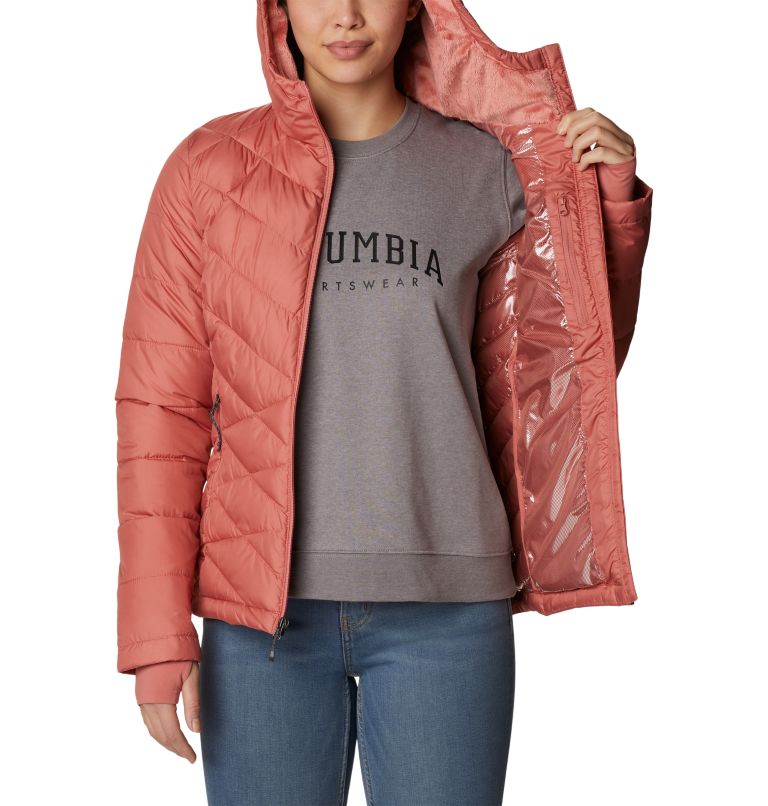 Thumbnail: Women's Heavenly Hooded Jacket, Color: Dark Coral, image 5