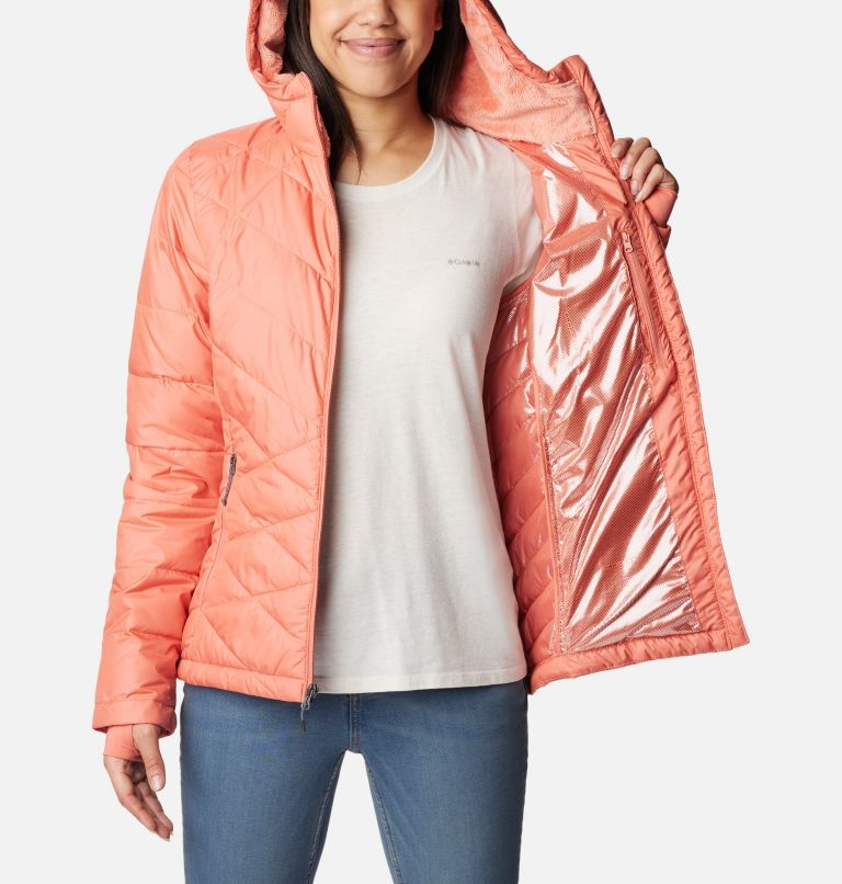 Columbia heavenly long hot sale hooded jacket women