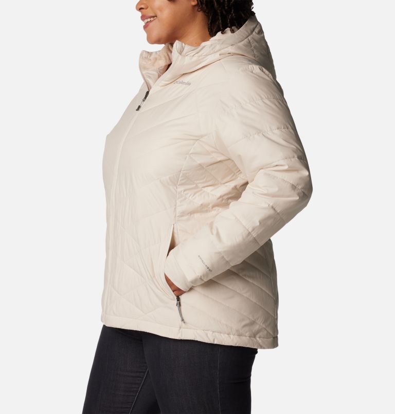Thumbnail: Women's Heavenly Hooded Jacket - Plus Size, Color: Chalk, image 3