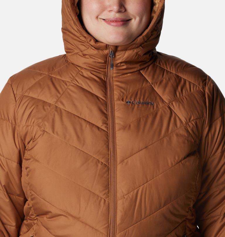 Thumbnail: Women's Heavenly Hooded Jacket - Plus Size, Color: Camel Brown, image 4