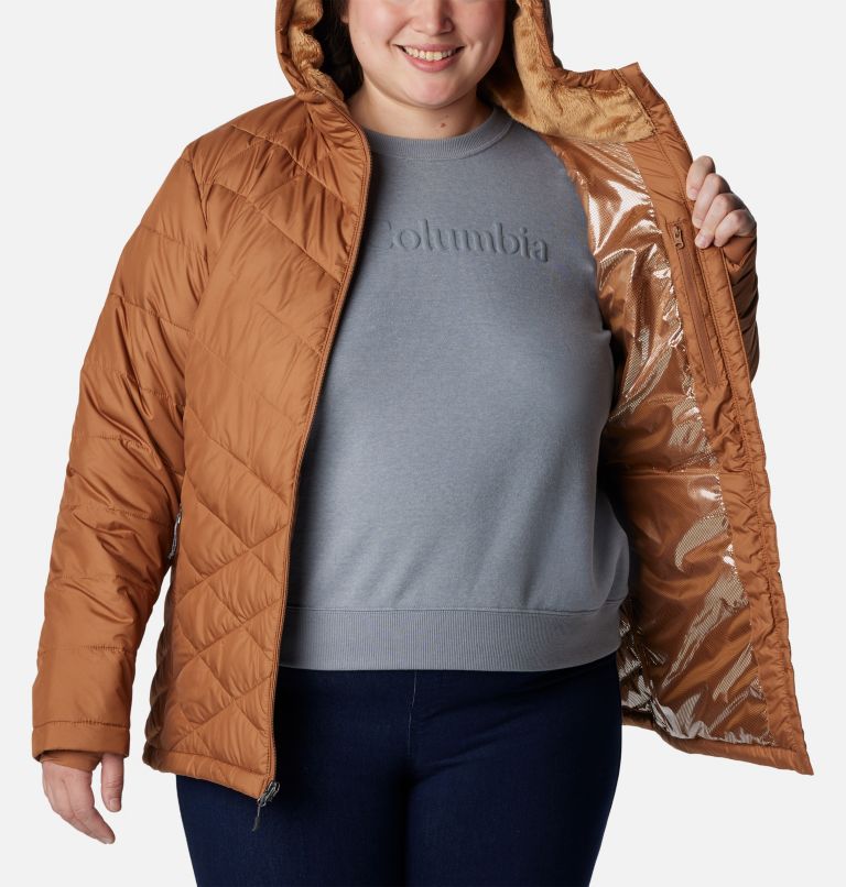 Women's Heavenly Hooded Jacket - Plus Size, Color: Camel Brown, image 5