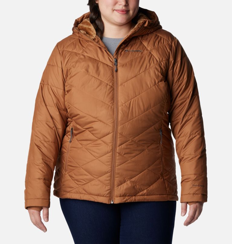 Women's Heavenly Hooded Jacket - Plus Size, Color: Camel Brown, image 1