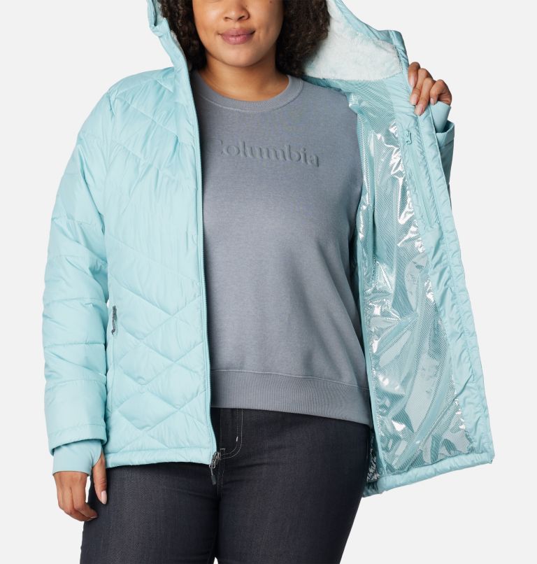 Women's Heavenly Hooded Jacket - Plus Size, Color: Aqua Haze, image 5