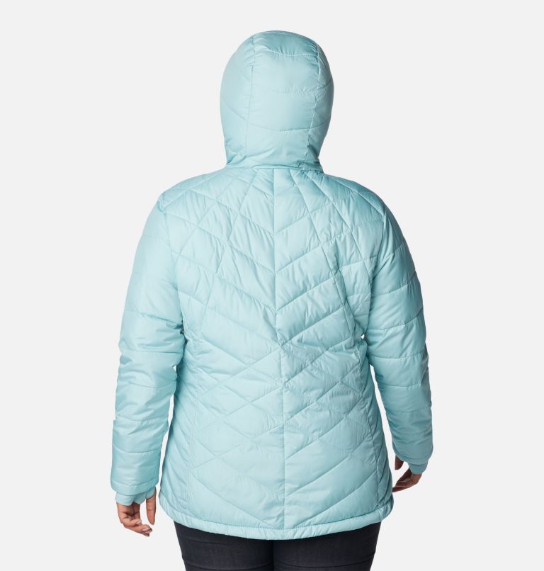 Thumbnail: Women's Heavenly Hooded Jacket - Plus Size, Color: Aqua Haze, image 2