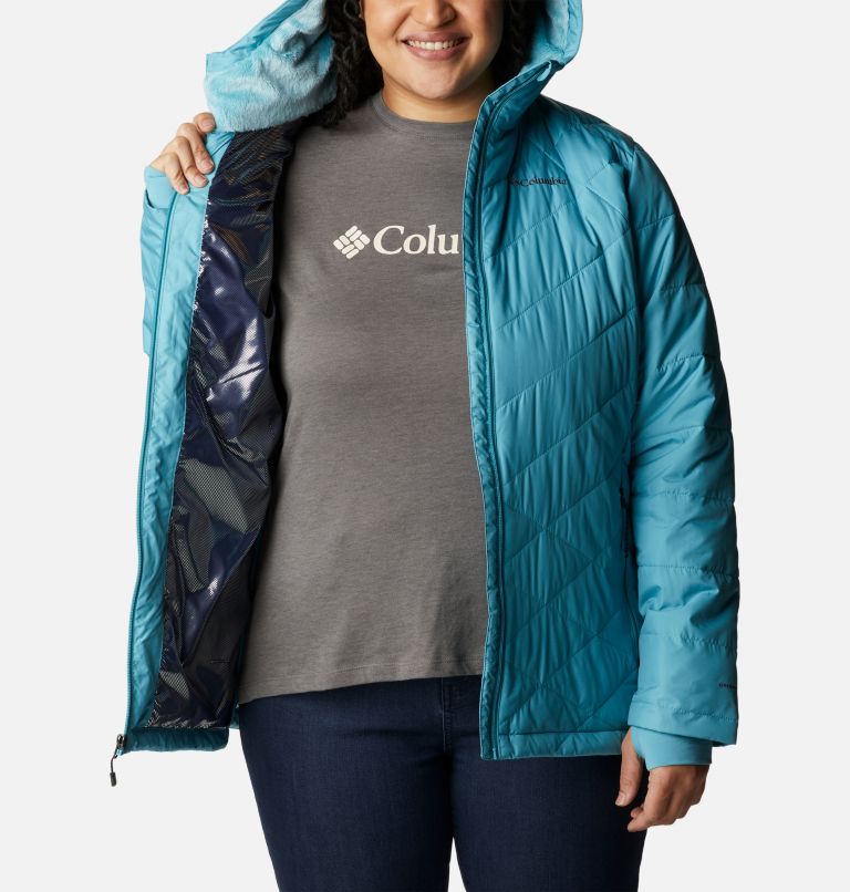 Thumbnail: Women's Heavenly Hooded Jacket - Plus Size, Color: Sea Wave, image 5