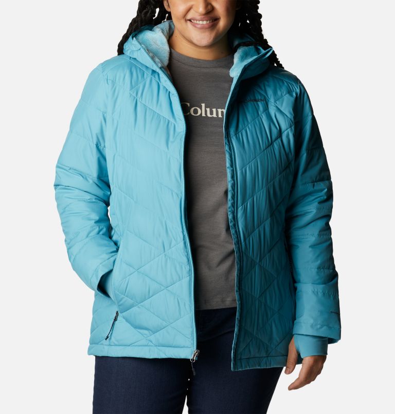 Thumbnail: Women's Heavenly Hooded Jacket - Plus Size, Color: Sea Wave, image 8