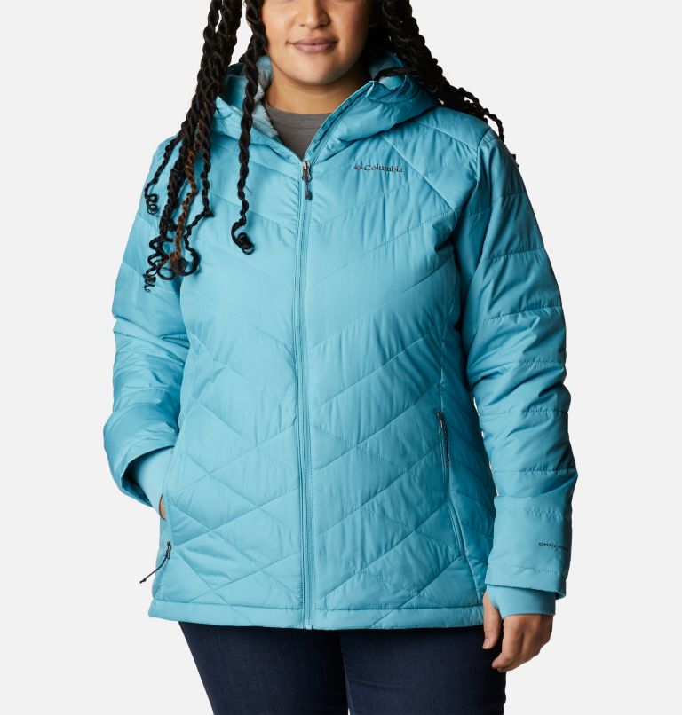 Thumbnail: Women's Heavenly Hooded Jacket - Plus Size, Color: Sea Wave, image 1