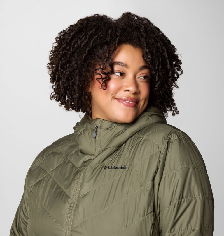 Women's Heavenly Hooded Jacket - Plus Size, Color: Stone Green, image 5