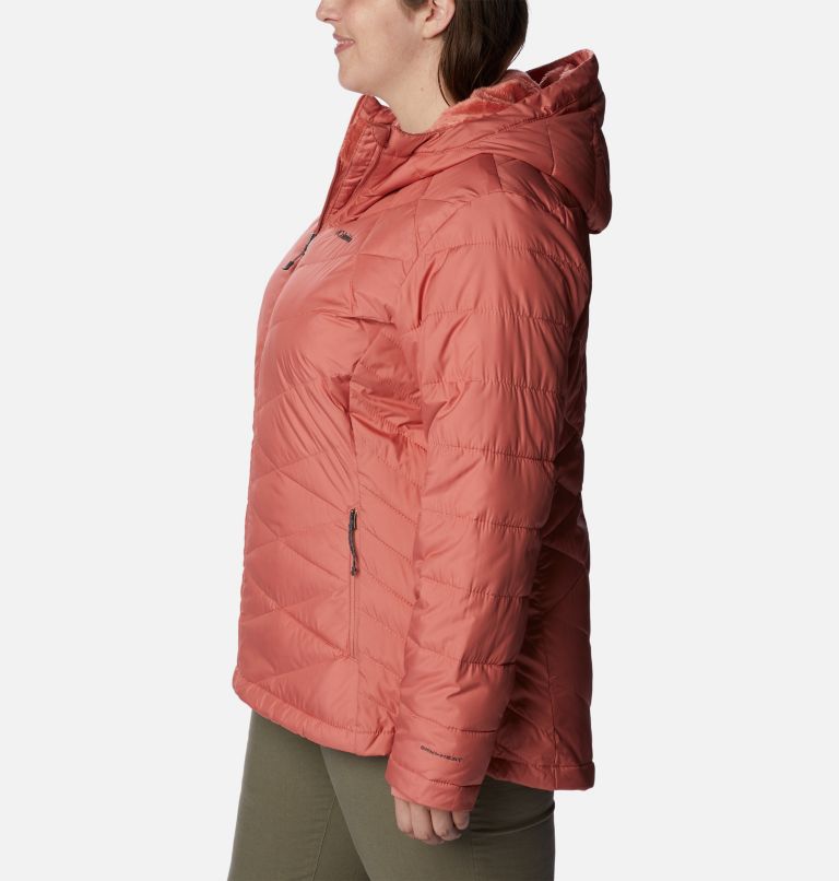 Thumbnail: Women's Heavenly Hooded Jacket - Plus Size, Color: Dark Coral, image 3