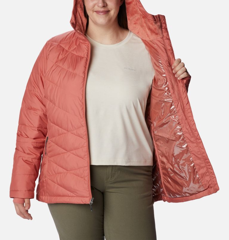 Women's Heavenly Hooded Jacket - Plus Size, Color: Dark Coral, image 5