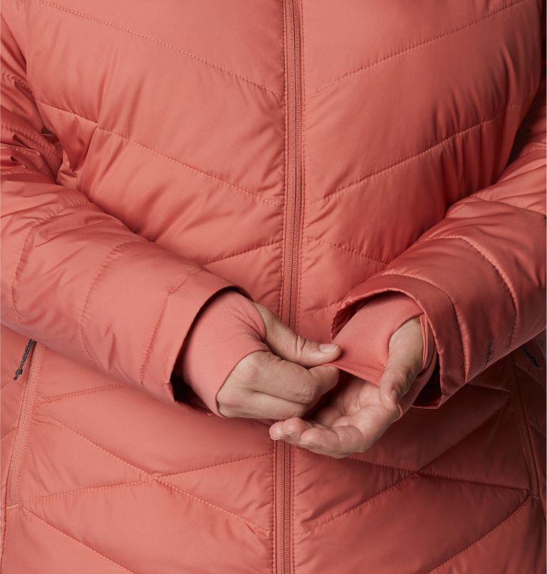 Thumbnail: Women's Heavenly Hooded Jacket - Plus Size, Color: Dark Coral, image 7