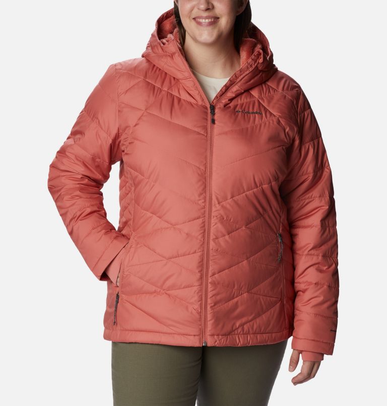 Thumbnail: Women's Heavenly Hooded Jacket - Plus Size, Color: Dark Coral, image 1